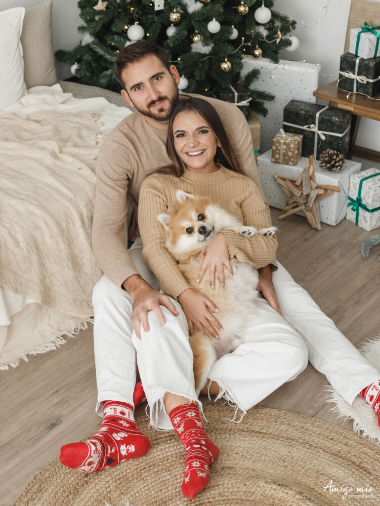 familia perruna amigo mío fotografía de perros sesión navideña 2022